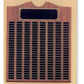 Roster Series American Walnut Plaque w/ 12 Individual Black Brass Plates (9"x12")